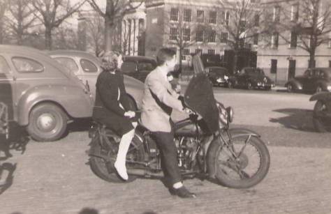 1942_RJM med school couple on motorcycle